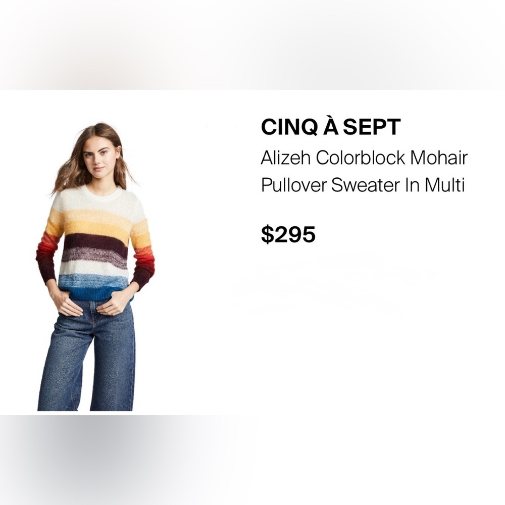 Cinq à Sept Alizeh Colorblock Mohair Sweater